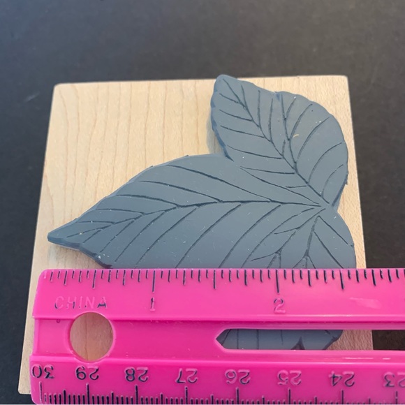 VTG RUBBER STAMPS LEAVES LEAF LOT - Picture 2 of 5